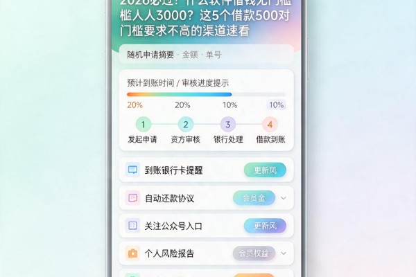 2026必过!什么软件借钱无门槛人人3000?这5个借款500对门槛要求不高的渠道速看