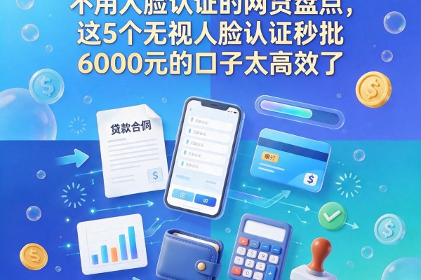 2026最新！凭身份证不用人脸认证的网贷盘点，这5个无视人脸认证秒批6000元的口子太高效了