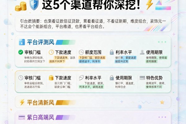不看征信不看逾期也能贷款？这5个渠道帮你深挖！