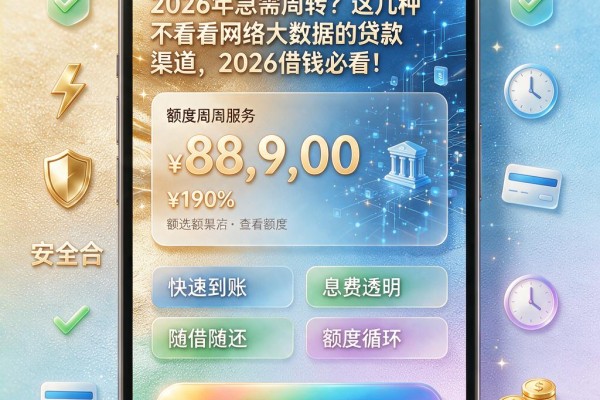 2026年急需周转?这几种不看网络大数据的贷款渠道,2026借钱必看!
