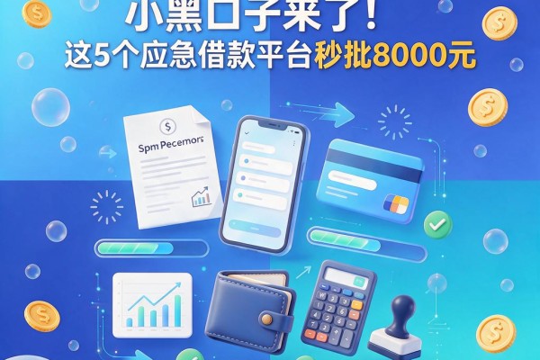 黑户系统秒批的小黑口子来了!这5个应急借款平台秒批8000元