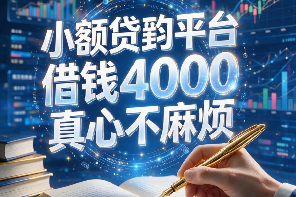 无视征信秒下款!这几家小额贷款平台,借钱4000真心不麻烦