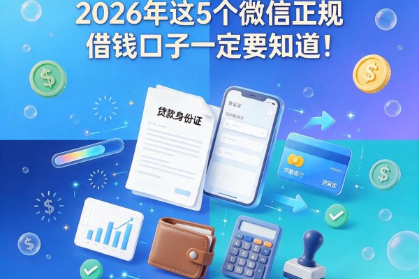 黑户身份证怎么贷款10万块？2026年这5个微信正规借钱口子一定要知道