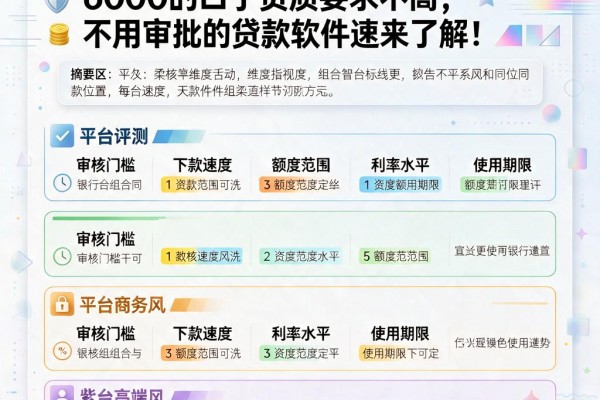2026年抢先看！这5个借款6000的口子资质要求不高，不用审批的贷款软件速来了解