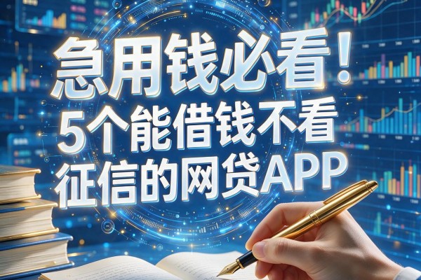 急用钱必看！5个能借钱不看征信的网贷APP，借款4000轻松下款