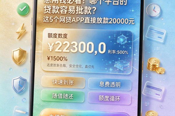 急用钱必看!哪个平台的贷款容易批款?这5个网贷APP直接放款20000元