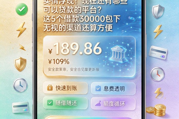 实情浮现!现在还有哪些可以贷款的平台?这5个借款30000包下无视的渠道还算方便