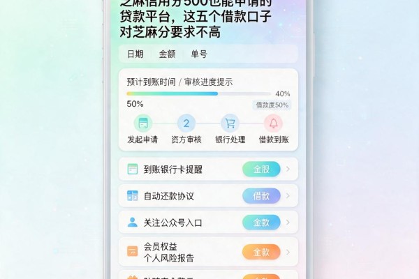芝麻信用分500也能申请的贷款平台,这五个借款口子对芝麻分要求不高