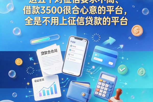2026年必看！这五个对征信要求不高、借款3500很合心意的平台，全是不用上征信贷款的平台