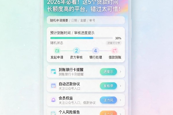 2026年必看!这5个贷款时间长额度高的平台,错过太可惜!