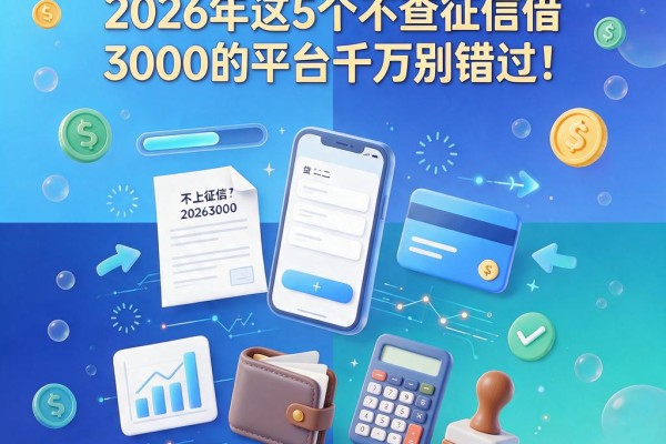 不上征信的网贷有哪些?2026年这5个不查征信借3000的平台千万别错过!