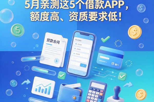 手机号码借钱额度不够用？5月亲测这5个借款APP，额度高、资质要求低！