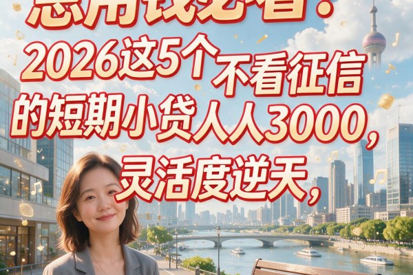 急用钱必看!2026这5个不看征信的短期小贷人人3000,灵活度逆天