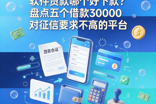 2026年真没料到！软件贷款哪个好下款？盘点五个借款30000对征信要求不高的平台