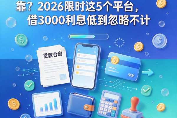 手机哪里借钱不用利息的可靠？2026限时这5个平台，借3000利息低到忽略不计