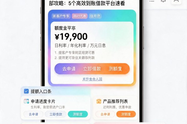 不用信用贷款的平台包下3000!2026内部攻略:5个高效到账借款平台速看