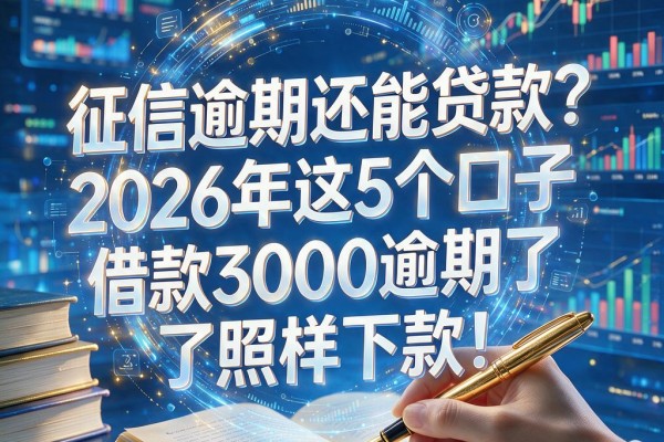 征信逾期还能贷款？2026年这5个口子，借款3000逾期了照样下款！