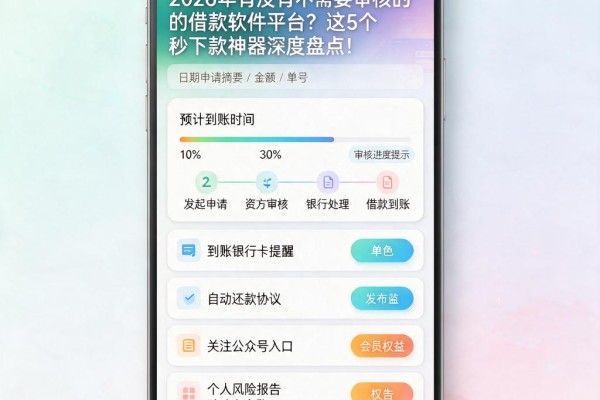 2026年有没有不需要审核的借款软件平台？这5个秒下款神器深度盘点！