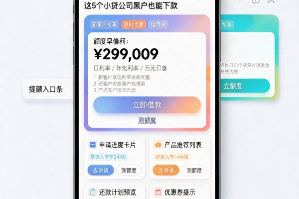 2026年必看!手机借贷哪个利息低些?这5个小贷公司黑户也能下款