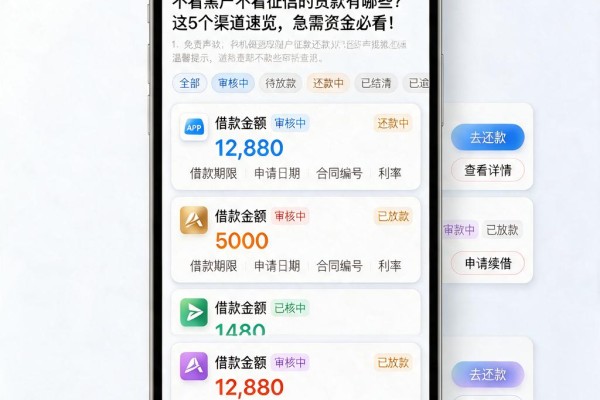 不看黑户不看征信的贷款有哪些?这5个渠道速览,急需资金必看!