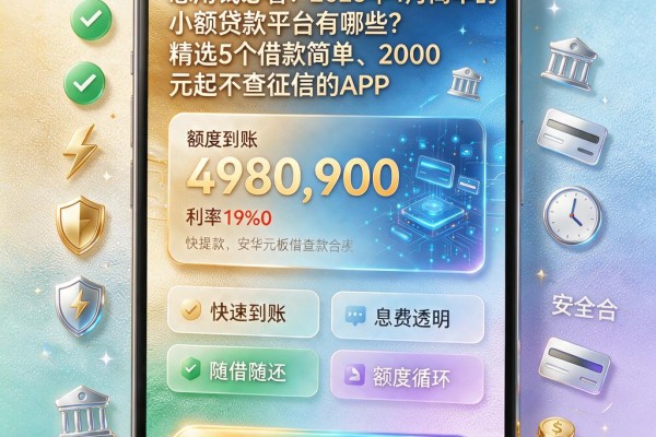 急用钱必看!2025年4月简单的小额贷款平台有哪些?精选5个借款简单、2000元起不查征信的APP