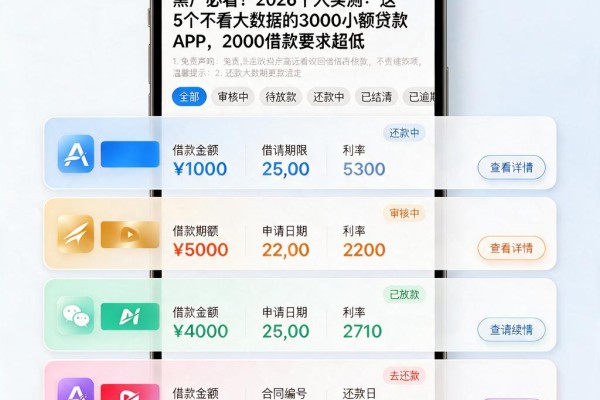 黑户必看!2026千人实测:这5个不看大数据的3000小额贷款APP,2000借款要求超低