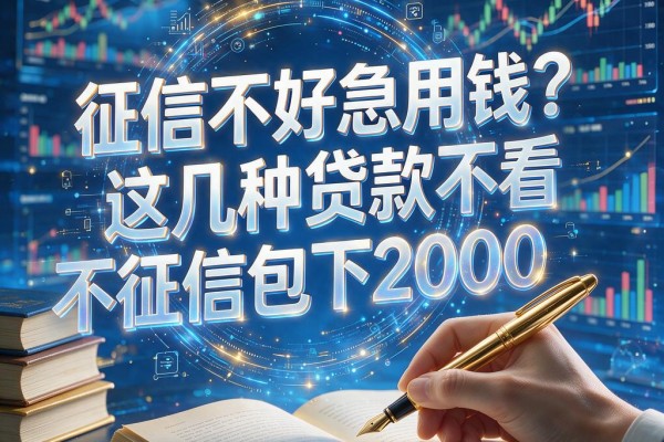 征信不好急用钱?这几种贷款不看征信包下2000,2026年最新口子速看!