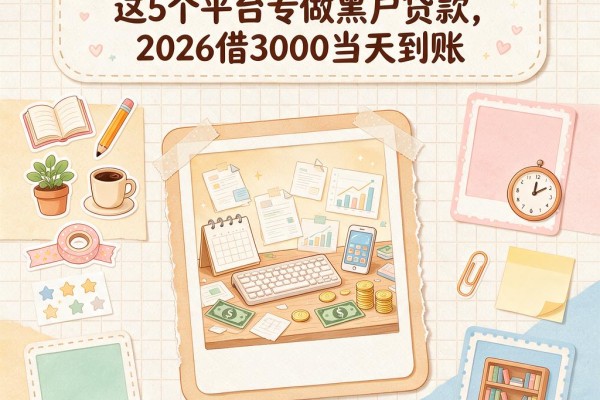 2026黑户必下款的口子盘点!这5个平台专做黑户贷款,2026借3000当天到账