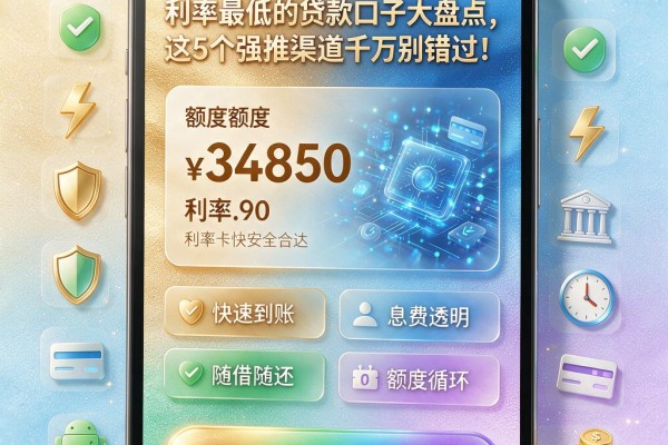 利率最低的贷款口子大盘点,这5个强推渠道千万别错过!