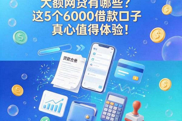 2026年最容易通过的大额网贷有哪些？这5个6000借款口子真心值得体验