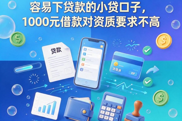 刚刚核实!2026年这5个容易下贷款的小贷口子,1000元借款对资质要求不高