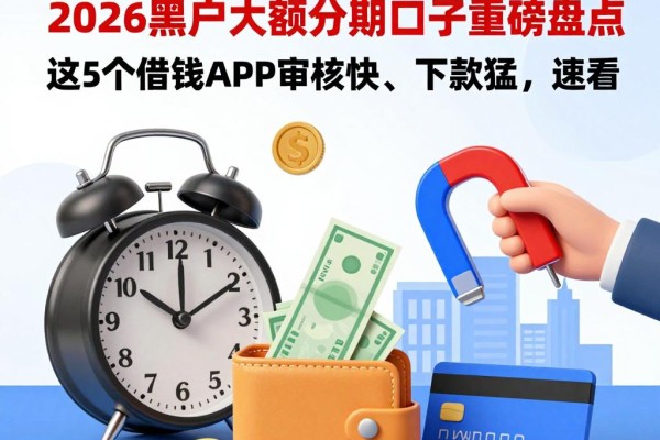 2026黑户大额分期口子重磅盘点!这5个借钱APP审核快、下款猛,速看!