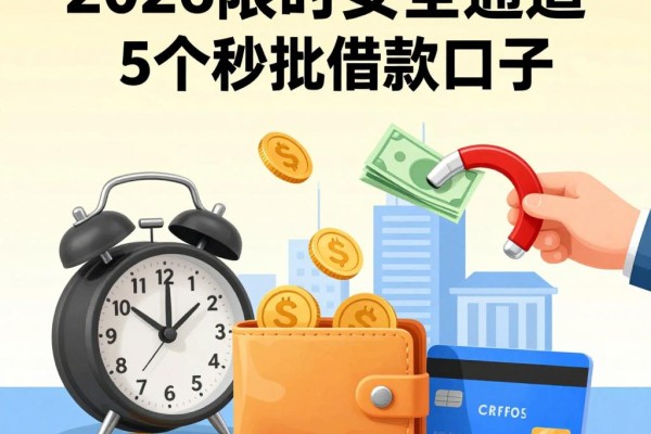 有信用卡就能下款的网贷口子来了！2026限时安全通道，这5个秒批借款口子真值得一试
