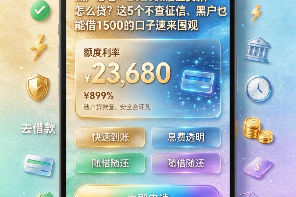 黑户必看！2026微信上贷款怎么贷？这5个不查征信、黑户也能借1500的口子速来围观