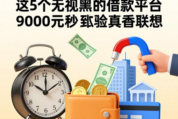 2026贷款口子黑也别慌！这5个无视黑的借款平台，9000元秒到账体验真香