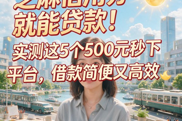 芝麻信用分就能贷款!实测这5个500元秒下平台,借款简便又高效