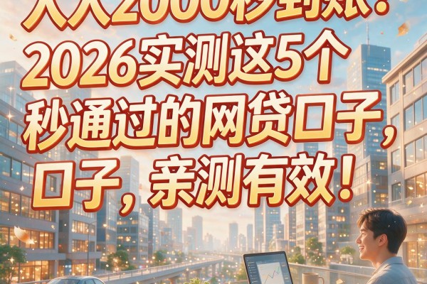 人人2000秒到账!2026实测这5个秒通过的网贷口子,亲测有效!
