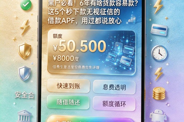 黑户必看！6年有啥贷款容易款？这5个秒下款无视征信的借款APP，用过都说放心