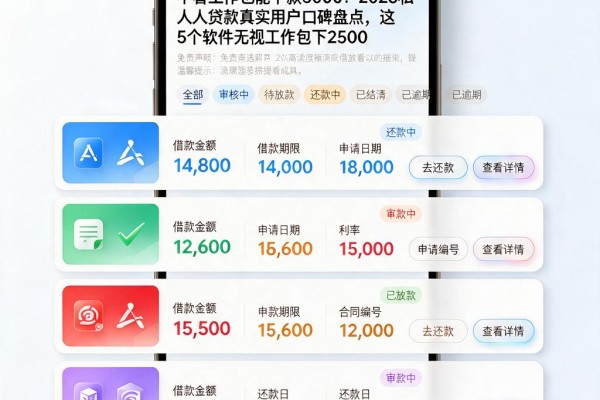 不看工作也能下款5000!2026私人贷款真实用户口碑盘点,这5个软件无视工作包下2500
