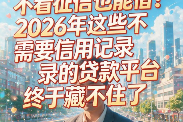 不看征信也能借！2026年这些不需要信用记录的贷款平台终于藏不住了