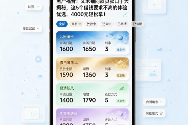 黑户福音!又米铺同款贷款口子大揭秘,这5个借钱要求不高的体验优选,4000元轻松拿!