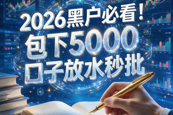 2026黑户必看！包下5000的口子放水秒批，最新下款app速来了解！