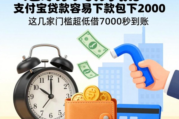 急用钱别慌!支付宝贷款容易下款包下2000,这几家门槛超低借7000秒到账