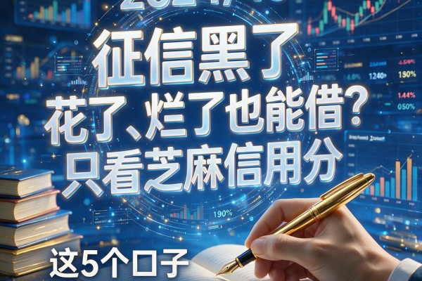 征信黑了、花了、烂了也能借?只看芝麻信用分,这5个口子让你1万轻松借1年还清