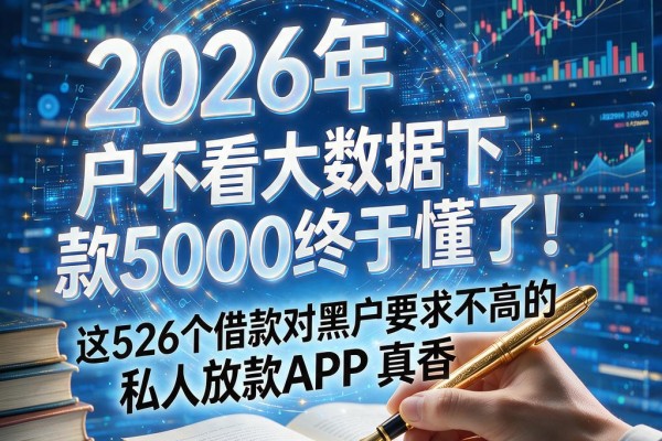 黑户不看大数据下款5000终于懂了!2026年这5个借款对黑户要求不高的私人放款APP真香