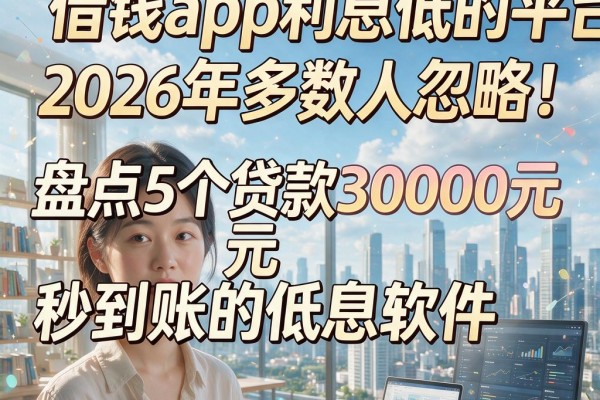 借钱app利息低的平台2026年多数人忽略!盘点5个贷款30000元秒到账的低息软件