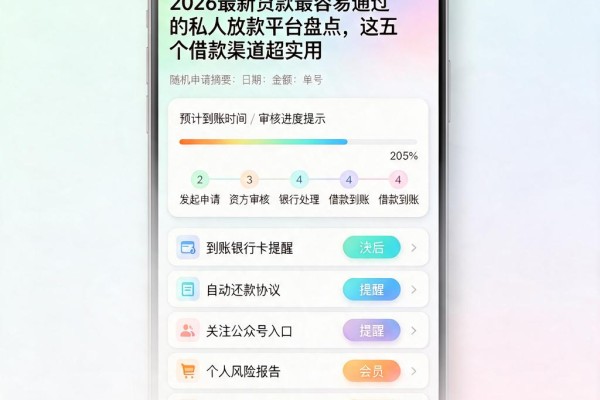 2026最新贷款最容易通过的私人放款平台盘点,这五个借款渠道超实用