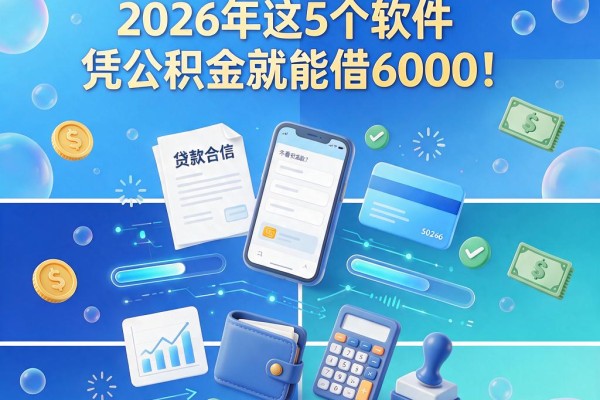 公积金贷款不看征信？2026年这5个软件凭公积金就能借6000！