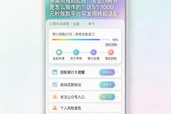 急需用钱别乱投！专业办网贷是怎么操作的？这5个1000元秒放款平台突发周转超适配