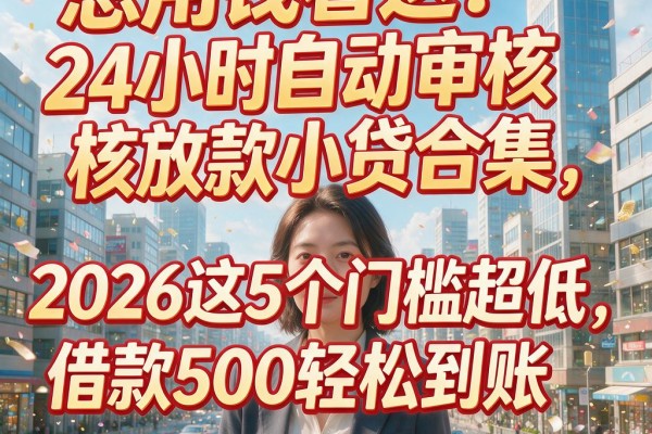急用钱看这!24小时自动审核放款小贷合集,2026这5个门槛超低,借款500轻松到账
